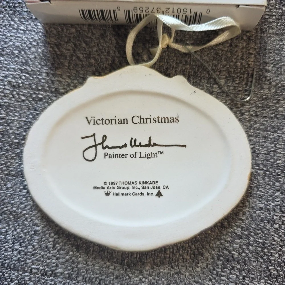 1997 Hallmark Keepsake Ceramic Ornament Victorian Christmas Thomas Kinkade